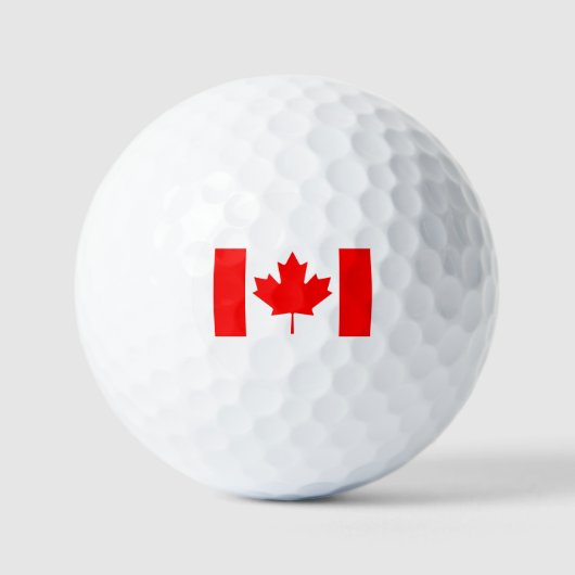 Balles De Golf Drapeau du Canada Feuille d'érable rouge (Recto)