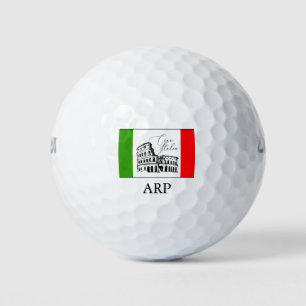 Balles De Golf *~* Drapeau du Colisée italien Ciao Italia Italie