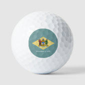 Balles De Golf Drapeau du Delaware (Recto)