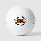Balles De Golf Drapeau du Maryland Crabe bleu Appel Supersoft (Recto)