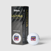 Balles De Golf Drapeau du Montana USA (Emballage)
