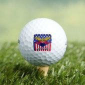 Balles De Golf Drapeau du Montana USA (T-shirt Insitu)