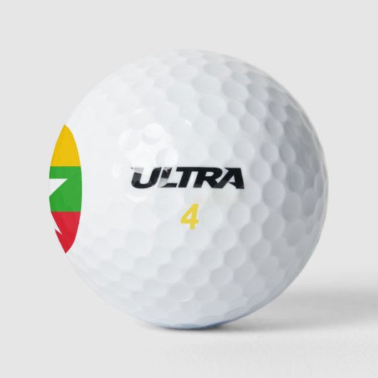 Balles De Golf Drapeau du Myanmar (Logo)