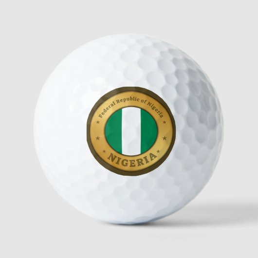 Balles De Golf Drapeau du Nigeria (Recto)