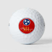 Balles De Golf Drapeau du Tennessee Boules de golf monogrammes /  (Devant)