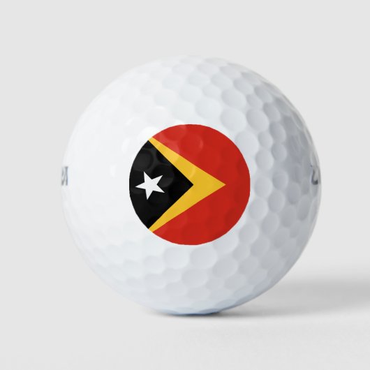 Balles De Golf Drapeau du Timor oriental (Devant)