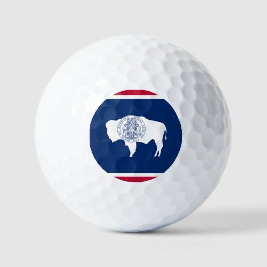Balles De Golf Drapeau du Wyoming (Recto)