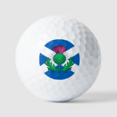 Balles De Golf Drapeau écossais avec chardon superposé (Recto)