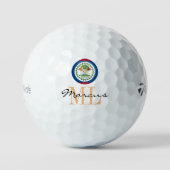 Balles De Golf Drapeau, Emblem & Belize (Recto)