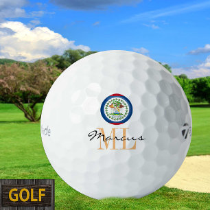 Balles De Golf Drapeau, Emblem & Belize