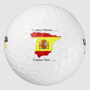 Balles De Golf Drapeau espagnol avec l'emblème espagnol sur une