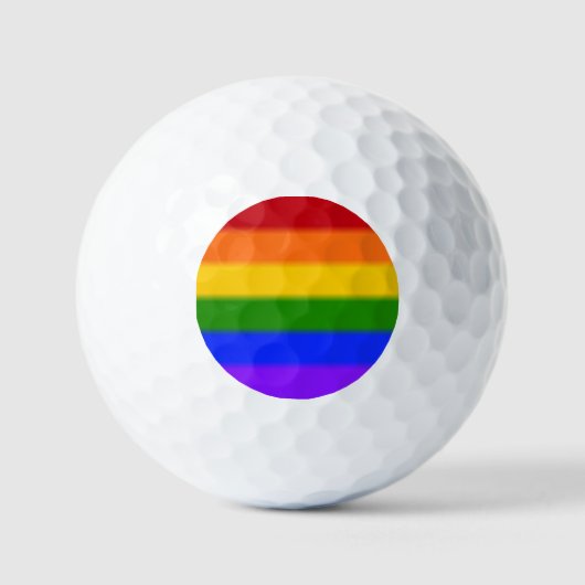 Balles De Golf Drapeau Gay pride arc-en-ciel plat (Recto)