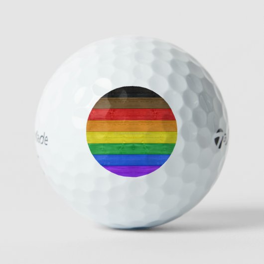Balles De Golf Drapeau gay pride inclusif SlipperyJoe ru texturé (Recto)