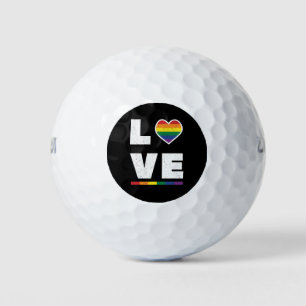 Balles De Golf Drapeau Gay pride LGBTQ Distressed Grunge Love