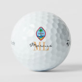 Balles De Golf Drapeau guamanien monogrammé & Guam, États-Unis (Recto)