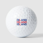 Balles De Golf Drapeau ISLANDE (Recto)