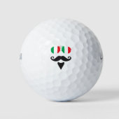 Balles De Golf Drapeau italien Lunettes de soleil Moustache (Devant)