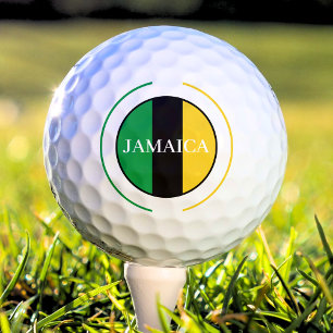 Balles De Golf Drapeau jamaïcain Black Green Gold Caraïbes