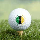 Balles De Golf Drapeau jamaïcain Black Green Gold Caraïbes (T-shirt Insitu)
