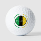 Balles De Golf Drapeau jamaïcain Black Green Gold Caraïbes (Recto)