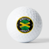 Balles De Golf Drapeau jamaïcain de Kingston Jamaïque (Recto)