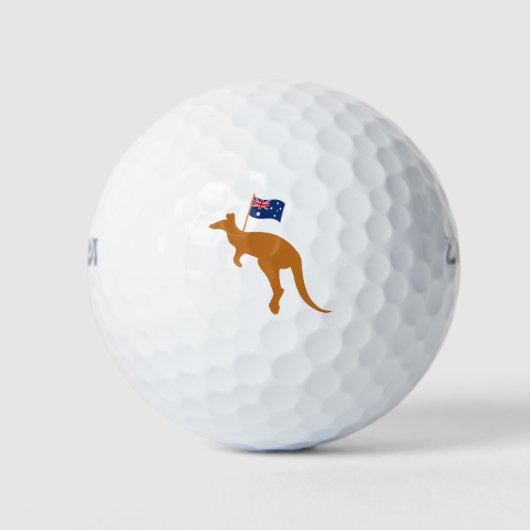 Balles De Golf drapeau kangourou australien (Devant)