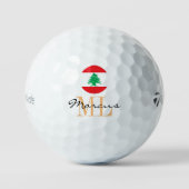 Balles De Golf Drapeau Libanais Monogramme & Balls De Golf Libana (Recto)