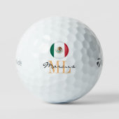 Balles De Golf Drapeau Mexicain Monogramme & Boules de Golf du Me (Recto)
