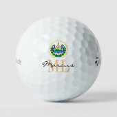 Balles De Golf Drapeau Monogramme El Salvador, Ballons de golf Em (Recto)
