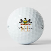 Balles De Golf Drapeau Monogramme Pennsylvanie & Pennsylvanie, Ét (Recto)
