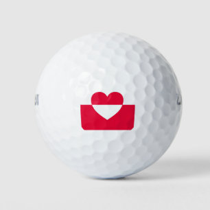 Balles De Golf Drapeau national de Pologne - Rzeczpospolita Polsk