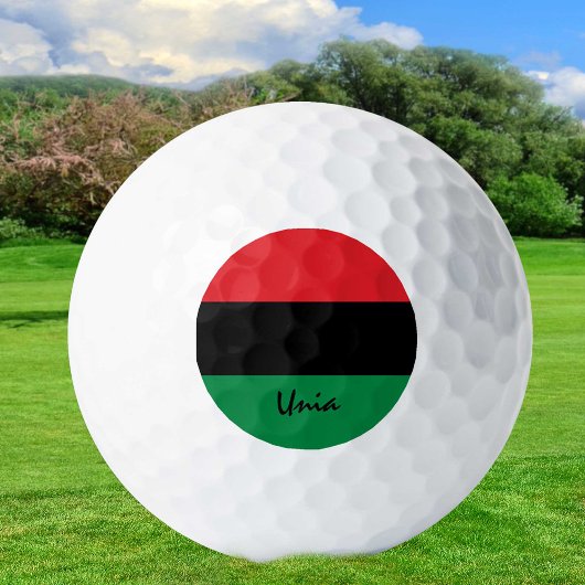 Balles De Golf Drapeau panafricain et golf de l'UNIA / Bal de gol