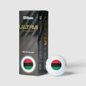 Balles De Golf Drapeau panafricain UNIA (Emballage)