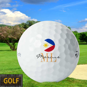 Balles De Golf Drapeau philippin et golf des Philippines