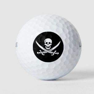Balles De Golf Drapeau pirate crâne épées croisées