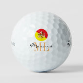 Balles De Golf Drapeau Sicilien Monogramme & Balls de Golf Sicile (Recto)