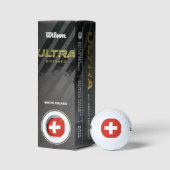 Balles De Golf Drapeau Suisse (Emballage)