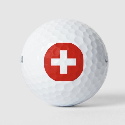Balles De Golf Drapeau Suisse (Devant)