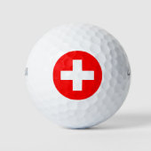 Balles De Golf Drapeau Suisse (Devant)