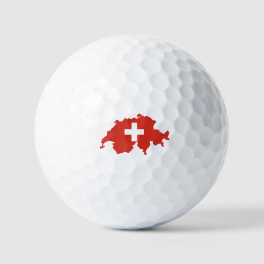 Balles De Golf Drapeau Suisse (Recto)