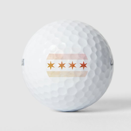 Balles De Golf Drapeau Sunrise de Chicago (Devant)