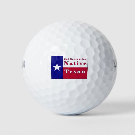 Balles De Golf Drapeau texan natif de 2e génération (Devant)