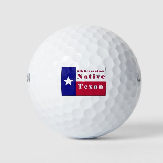 Balles De Golf Drapeau texan natif de 8e génération (Devant)