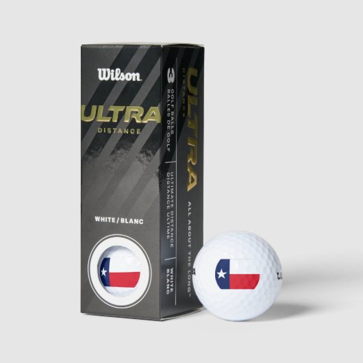 BALLES DE GOLF DRAPEAU TEXAS (Emballage)