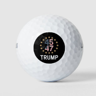 Balles De Golf Drapeau Trump 2024 Reprenez l'Amérique Trump 45 47