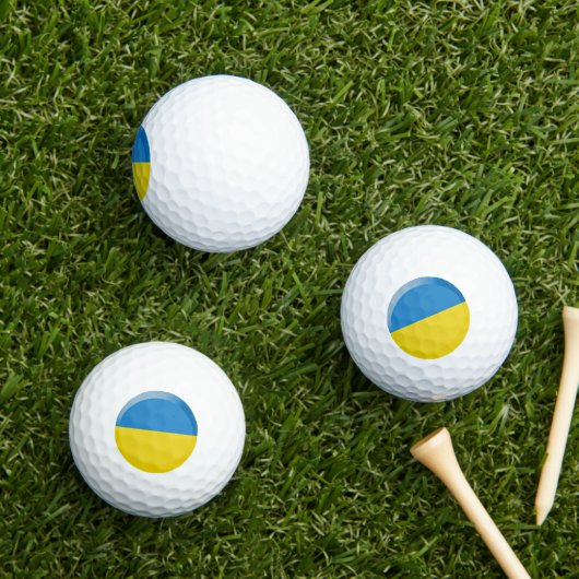 Balles De Golf Drapeau ukrainien (Herbe in situ)
