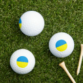 Balles De Golf Drapeau ukrainien bleu et jaune (Herbe in situ)