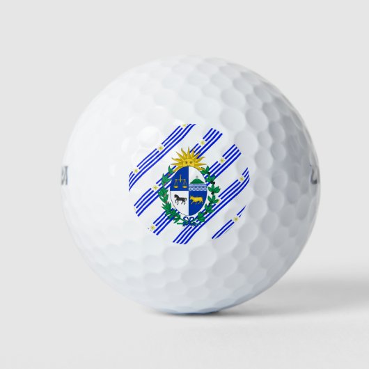Balles De Golf Drapeau uruguayen à rayures (Devant)