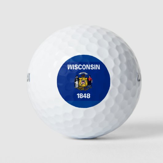 BALLES DE GOLF DRAPEAU WISCONSIN (Devant)
