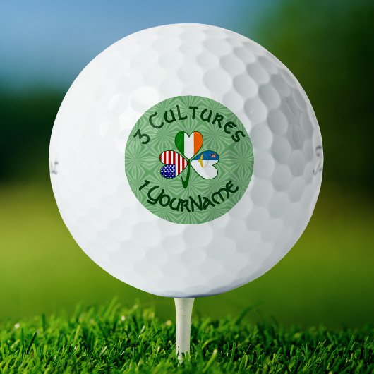 Balles De Golf Drapeaux irlandais américains Shamrock Balls de go